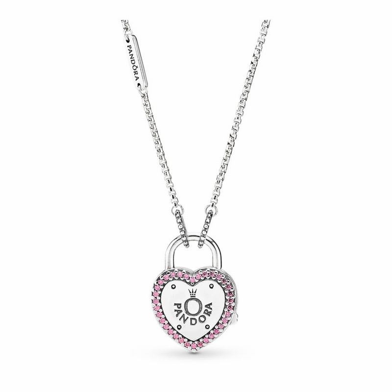 Pandora Australia Lock Your Promise Necklace - Sterling Silver | ZBDITU610